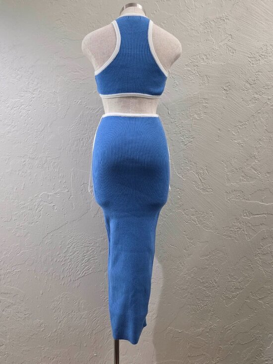 Bodycon Midi Ribbed Knit Racerback Dress - Picture 3 of 4